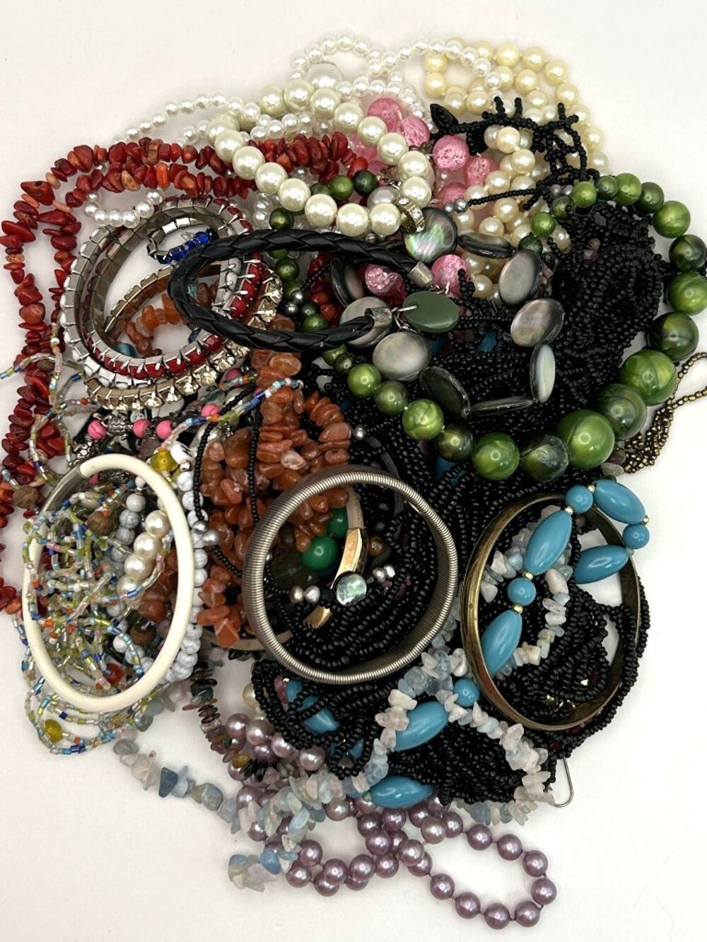 2 lbs Jewelry Lot Vintage to Now Costume Wear Resell Craft